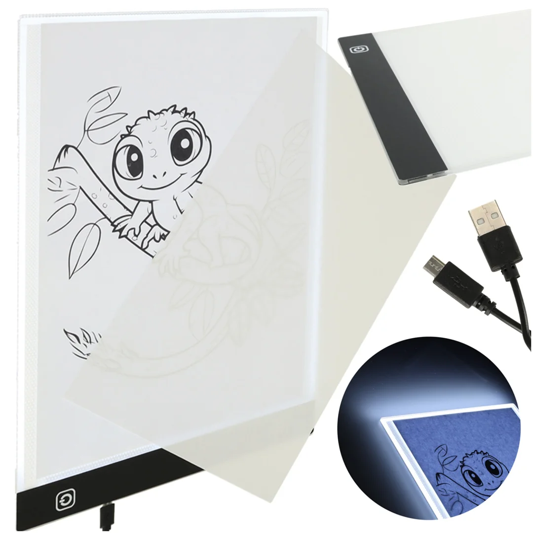 Deska kreślarska tablica tablet graficzny kalka do rysowania podświetlana