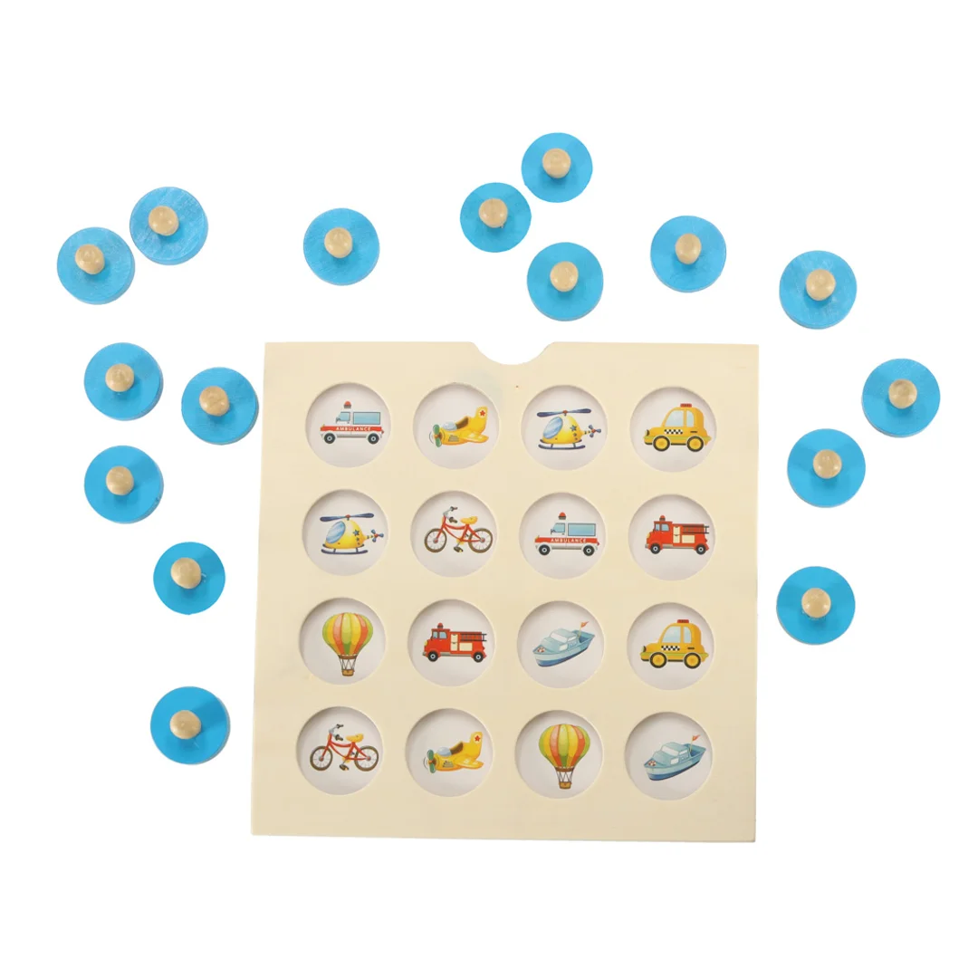 Gra planszowa memory montessori zestaw puzzle drewniane karty