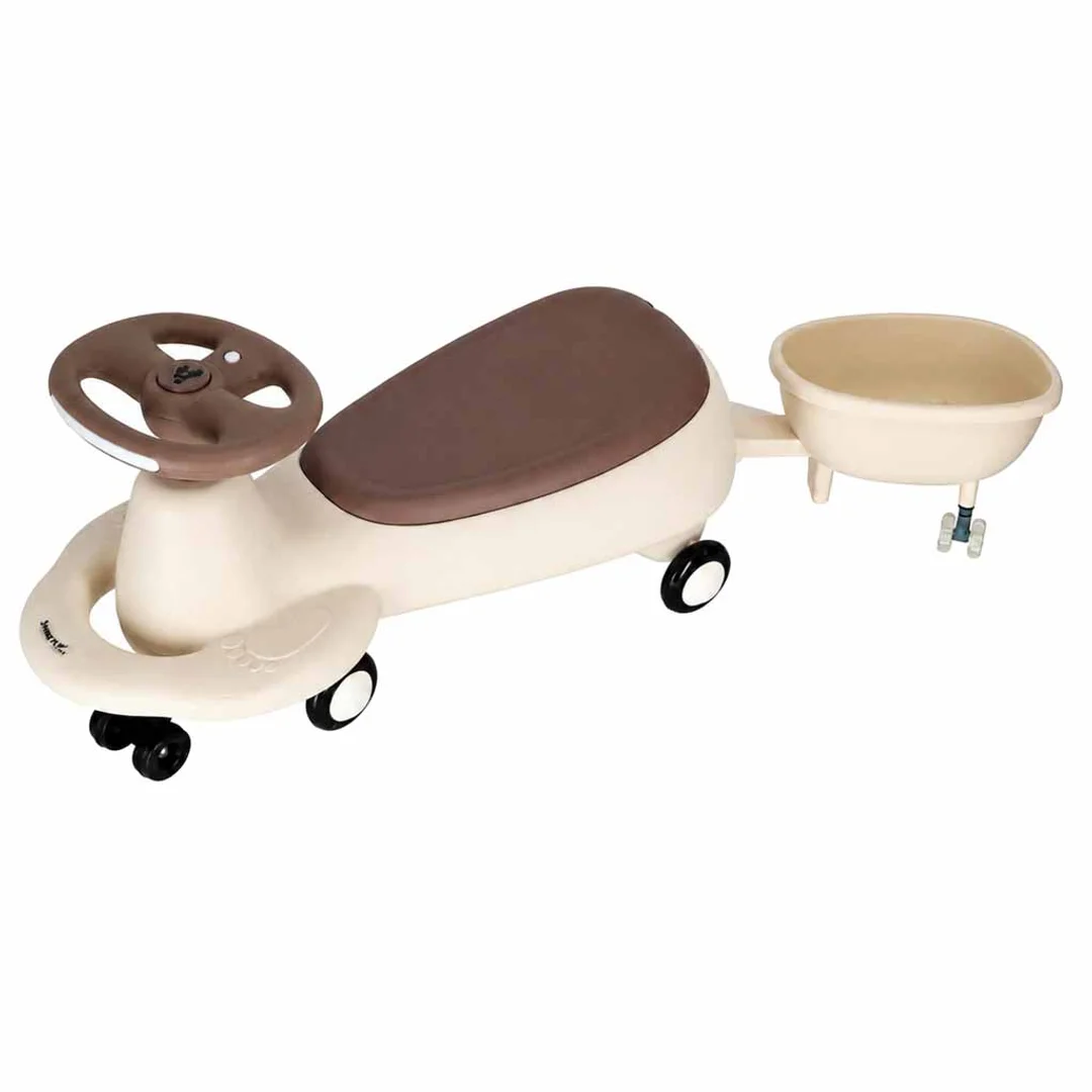 Jeździk grawitacyjny Swing z przyczepką świecące koła muzyka