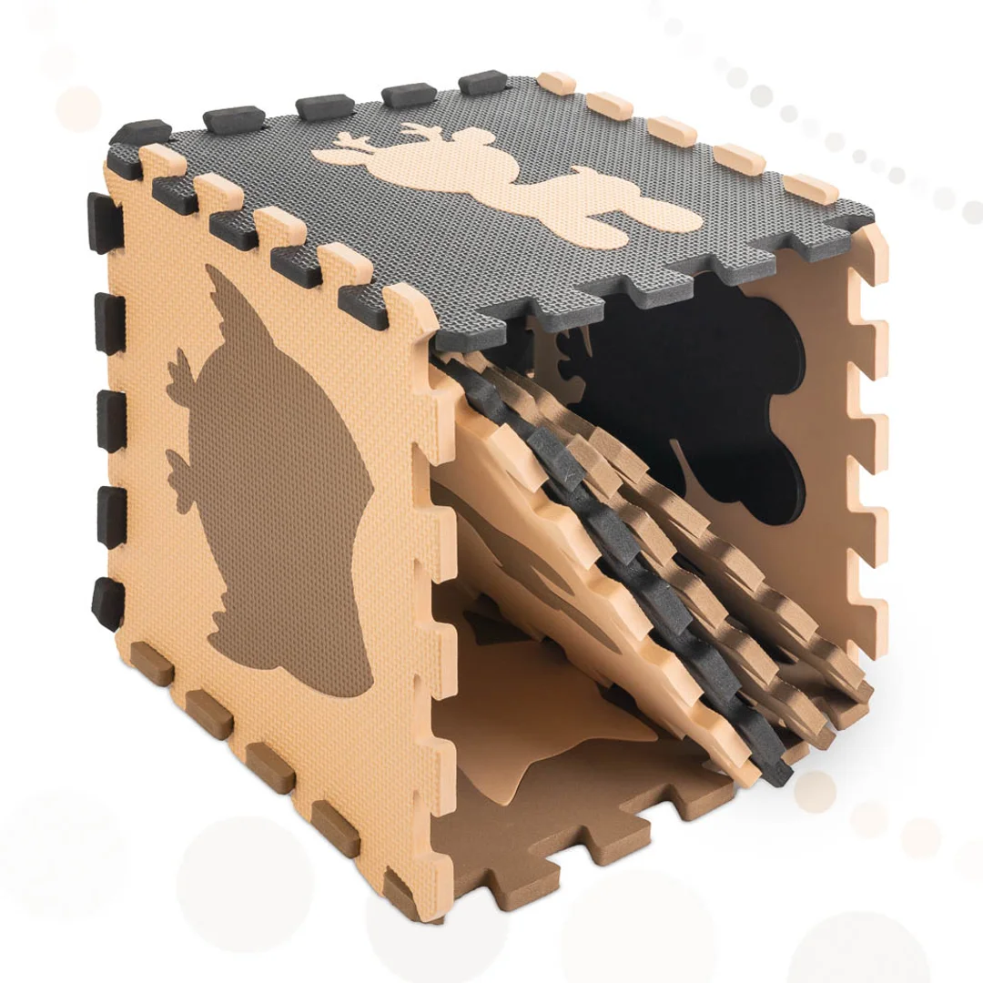 Mata edukacyjna piankowa puzzle elementów