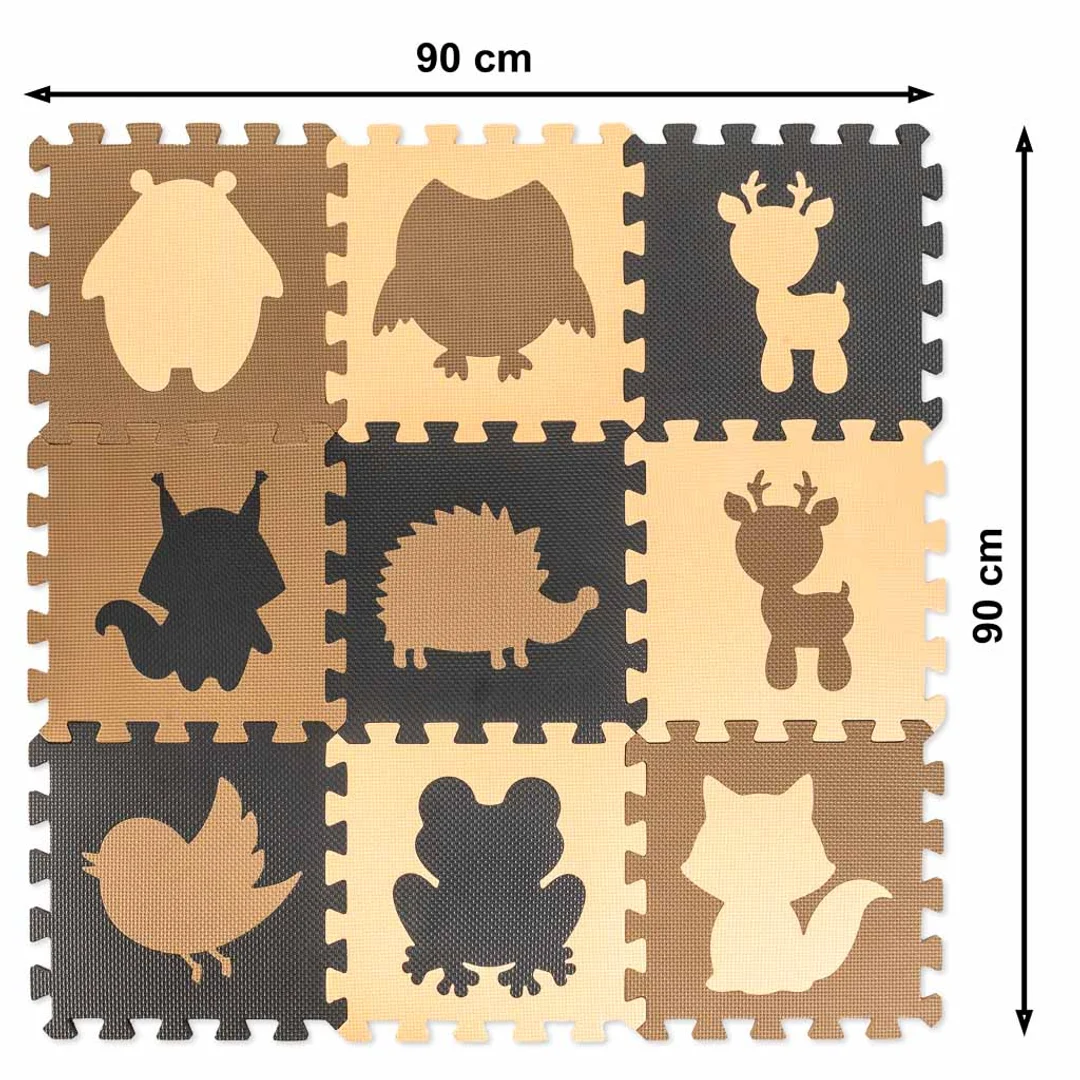 Mata edukacyjna piankowa puzzle elementów