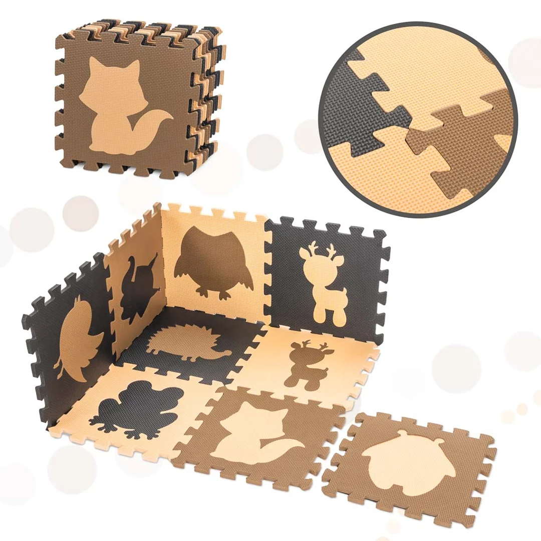 Mata edukacyjna piankowa puzzle elementów