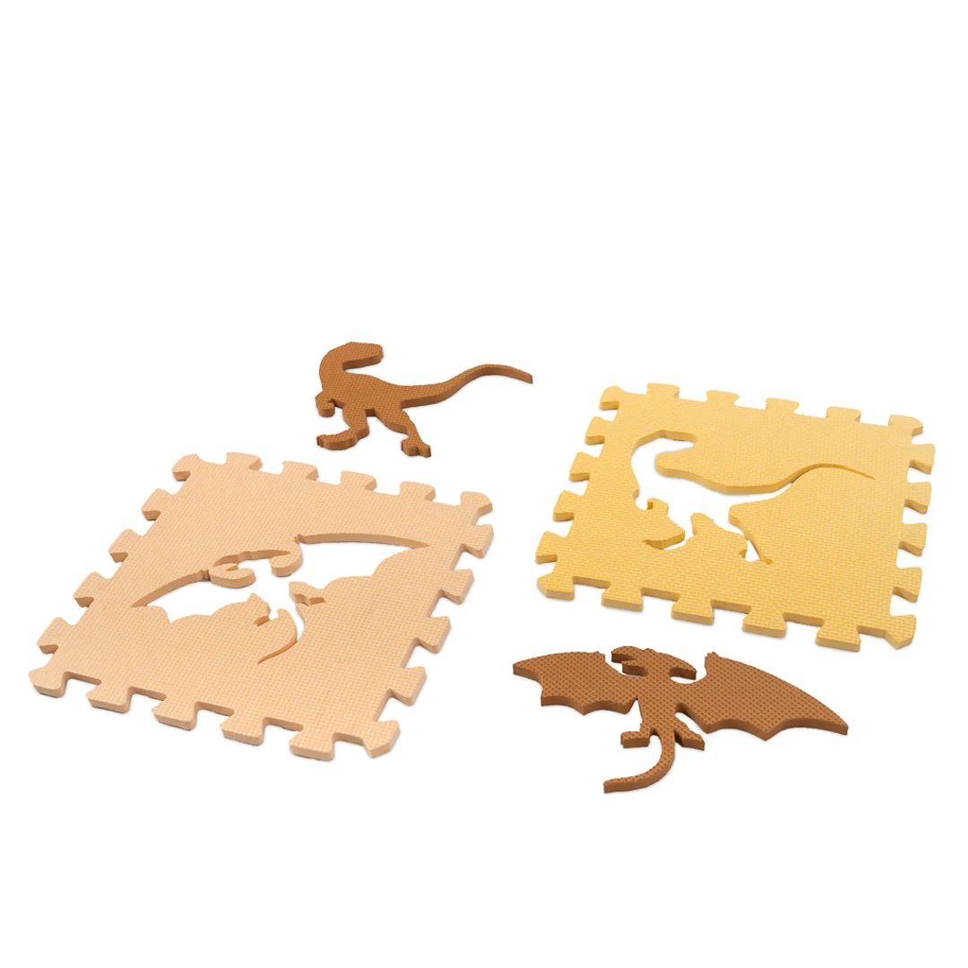 Mata edukacyjna piankowa puzzle brązowa elementów