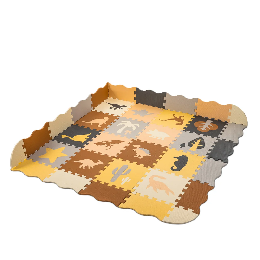 Mata edukacyjna piankowa puzzle brązowa elementów