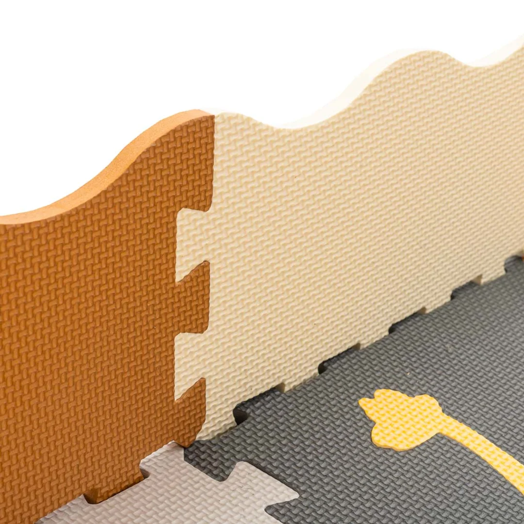 Mata edukacyjna piankowa puzzle brązowa elementów