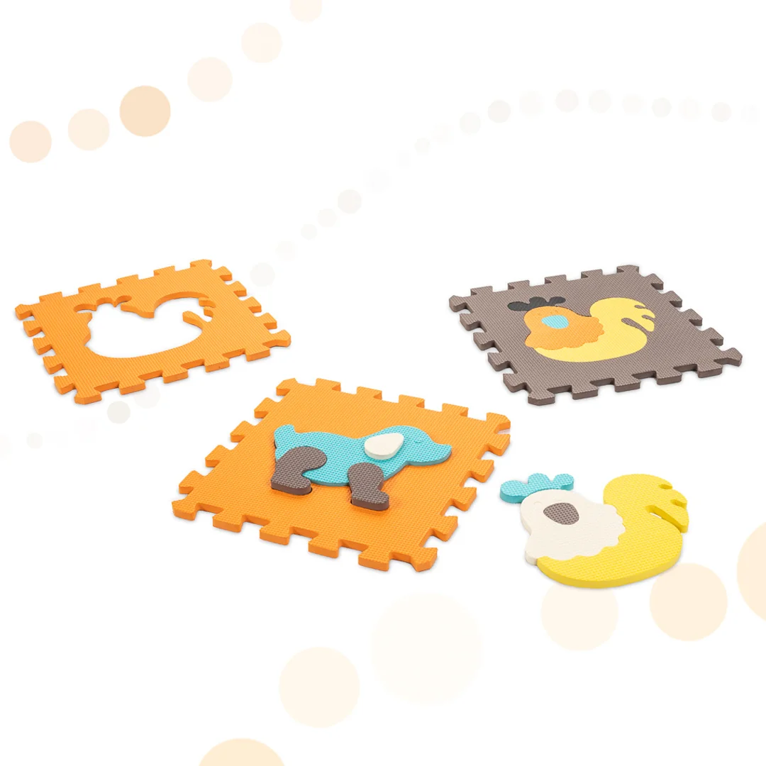 Mata edukacyjna piankowa puzzle zwierzątka elementów