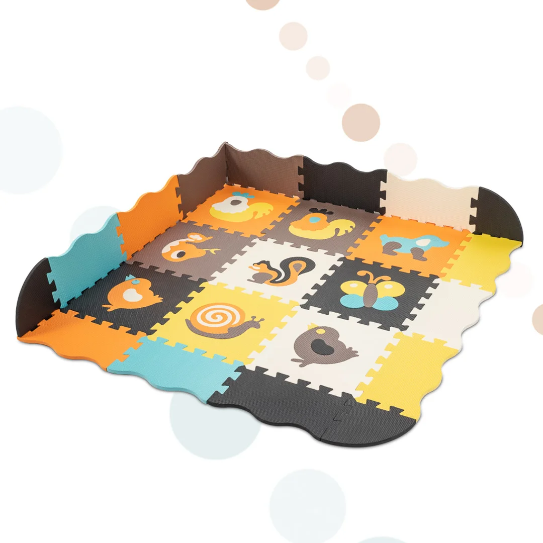 Mata edukacyjna piankowa puzzle zwierzątka elementów