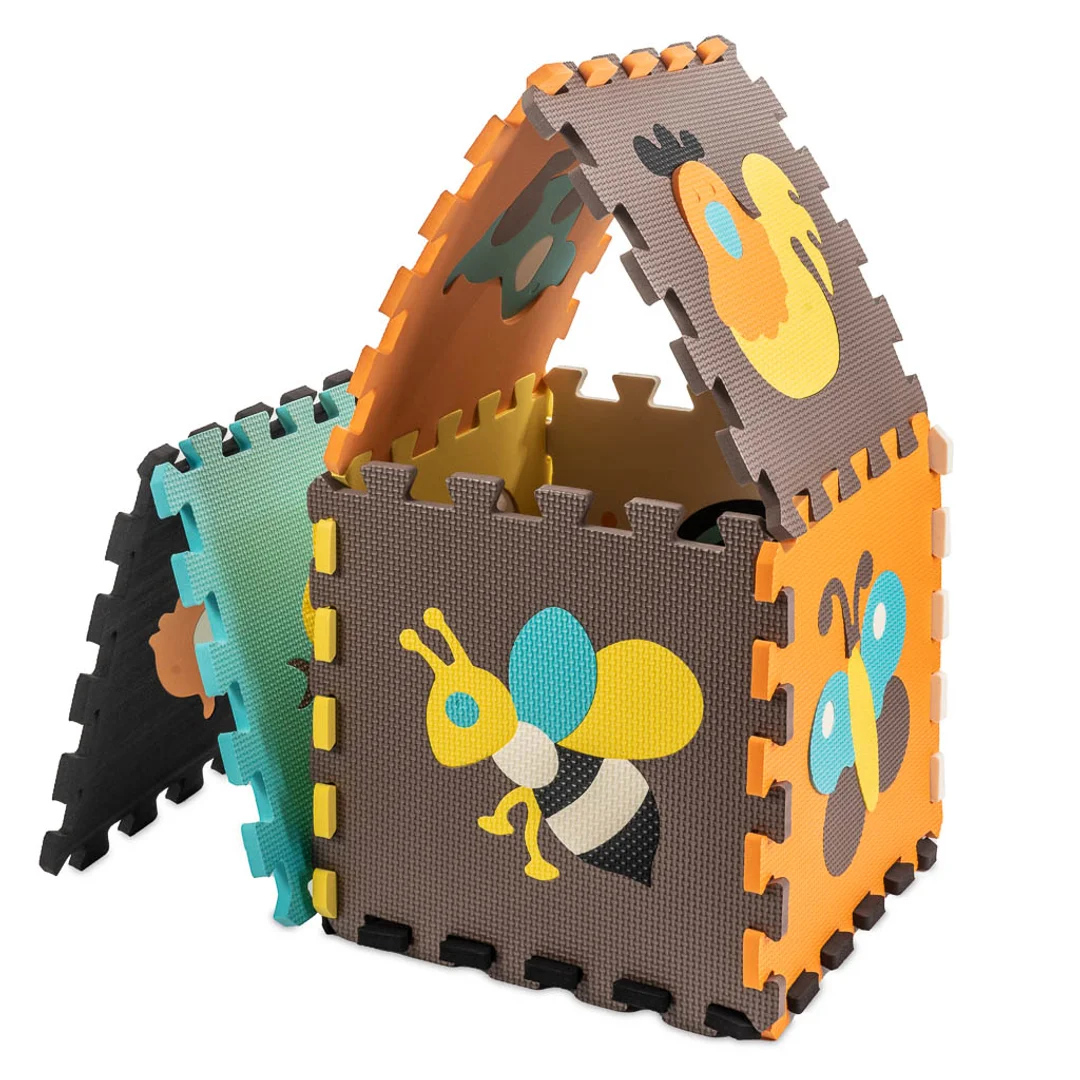 Mata edukacyjna piankowa puzzle zwierzątka elementów
