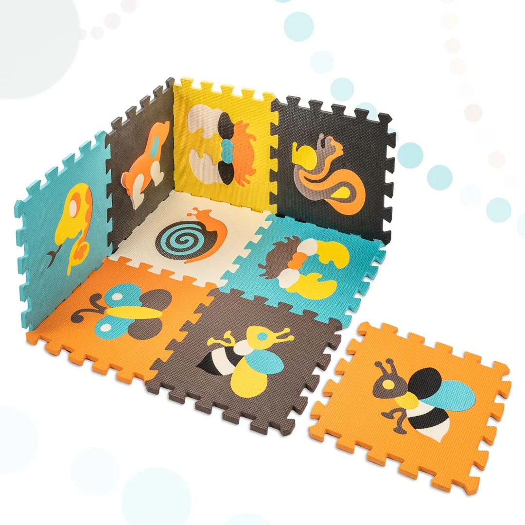 Mata edukacyjna piankowa puzzle zwierzątka elementów