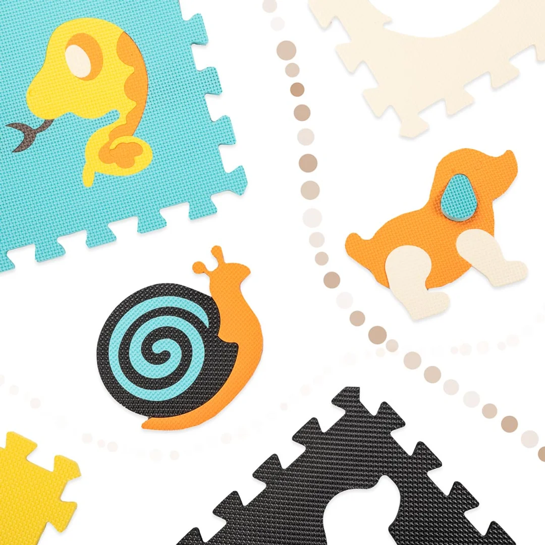 Mata edukacyjna piankowa puzzle zwierzątka elementów