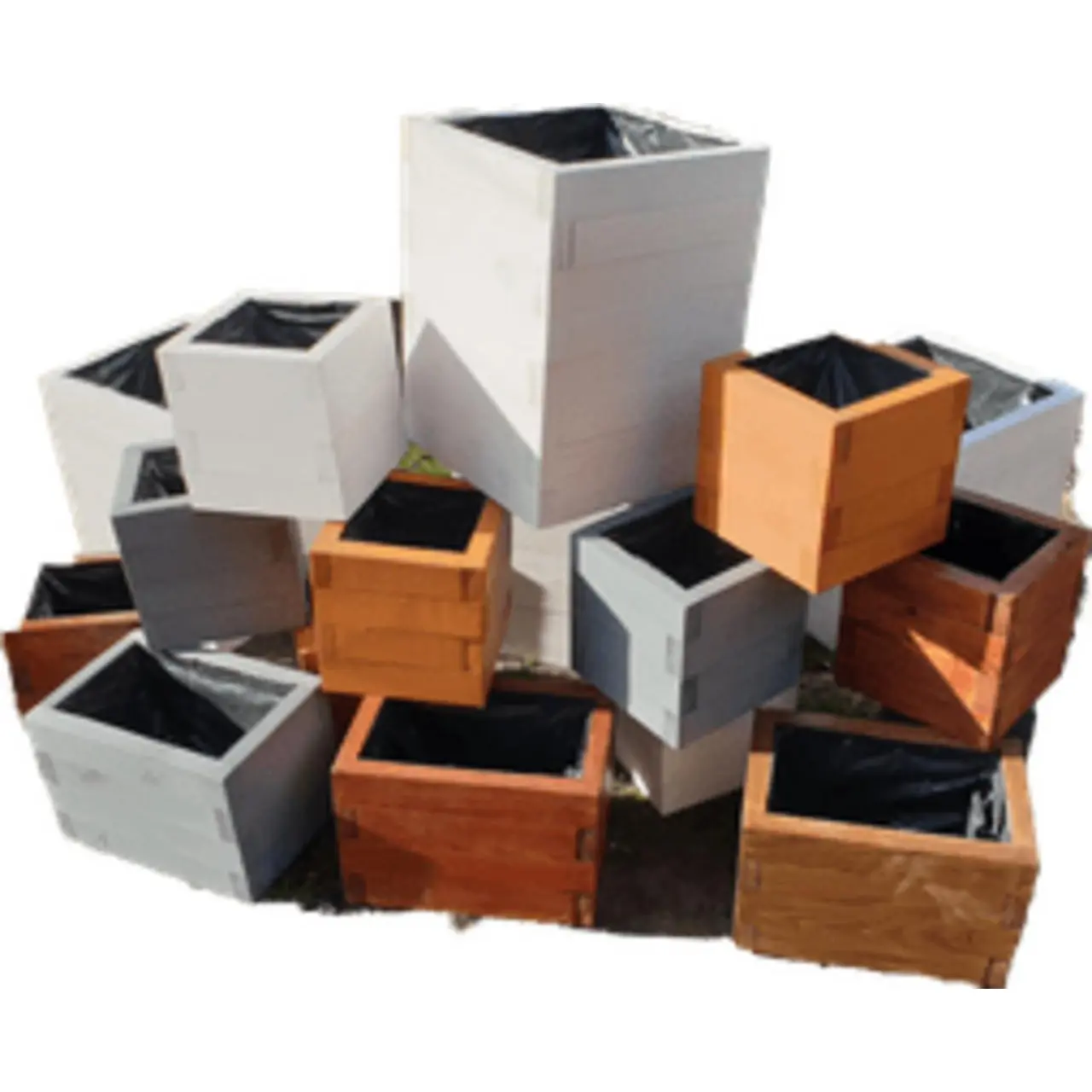 Donica EKO drewniana 40x40x30 - 30szt paleta