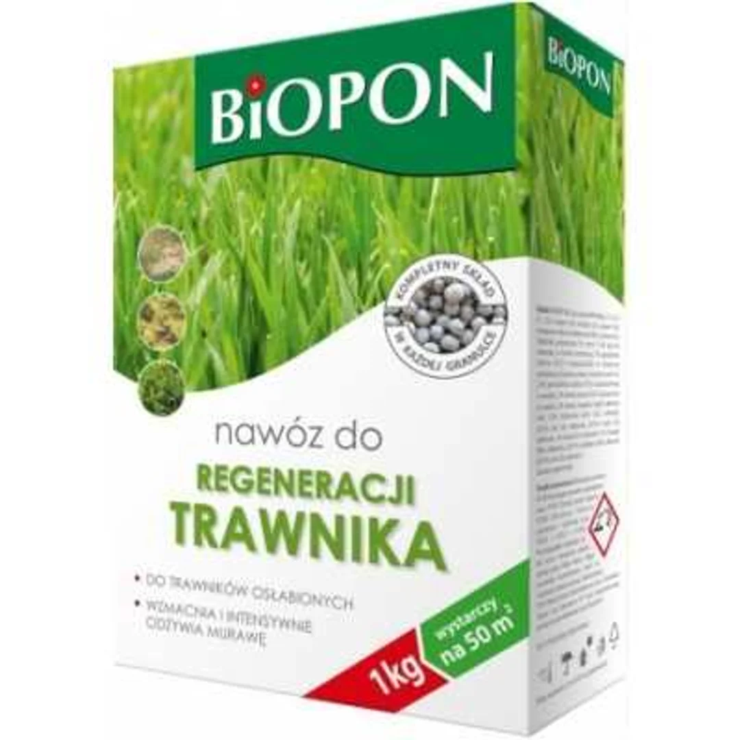 BIOPON,,NAWÓZ DO REGENERACJI TRAWNIKA 1KG GRANULAT