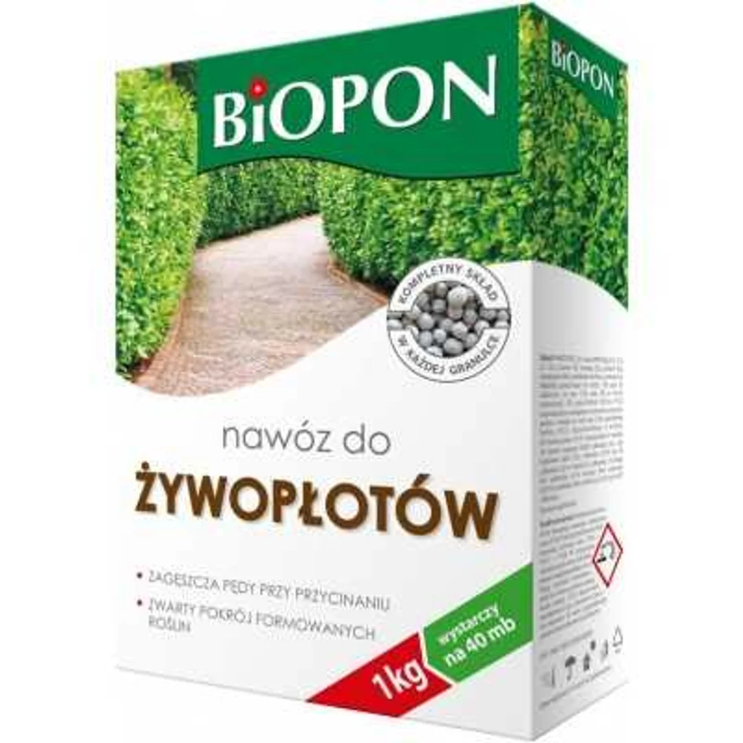 BIOPON,,NAWÓZ DO ŻYWOPŁOTÓW GRANULAT 1KG
