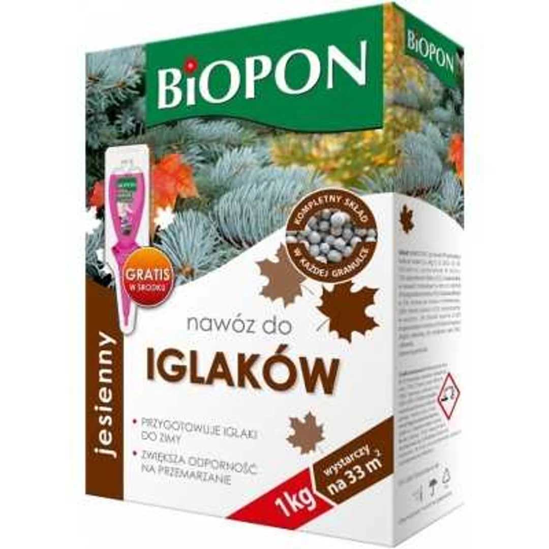 BIOPON, NAWÓZ JESIENNY DO IGLAKÓW GRANULAT 1kg