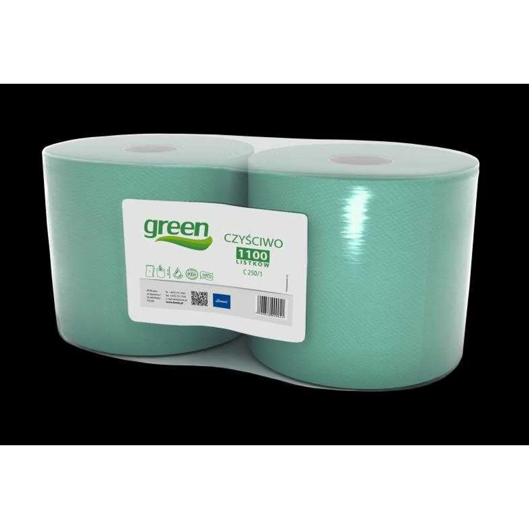 Czyściwo przem.zielone Green 1w 25cm/250m
