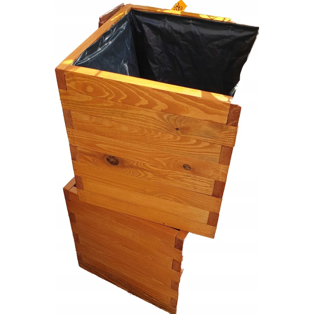 Donica drewniana EKO 50 x 50 cm buk ocieplana