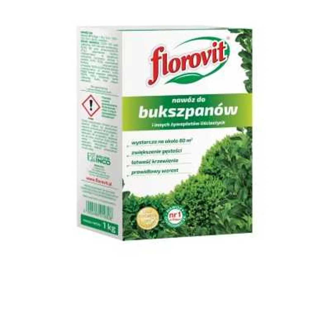 FLOROVIT,, NAWÓZ DO BUKSZPANÓW I INNYCH 1KG ŻYWOPŁOTÓW LIŚCIASTYCH GRANULOWANY