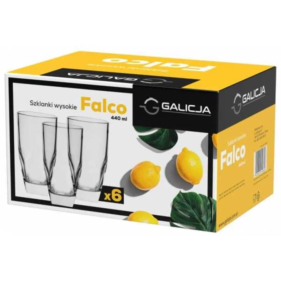 Komplet szklanek wysokich Falco 440ml 6szt. art.24982