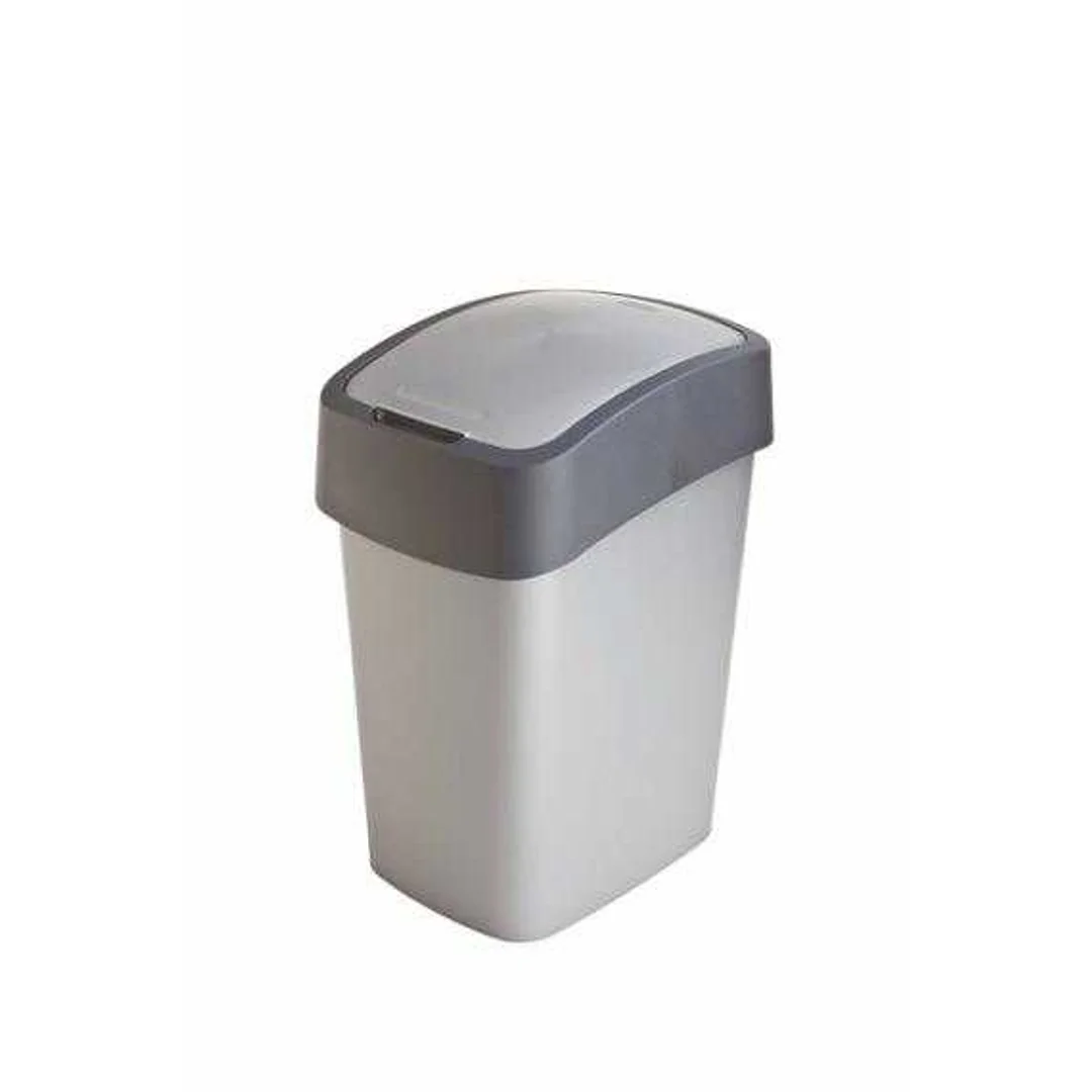 Kosz na śmieci FLIP BIN 50L srebrny/zielon