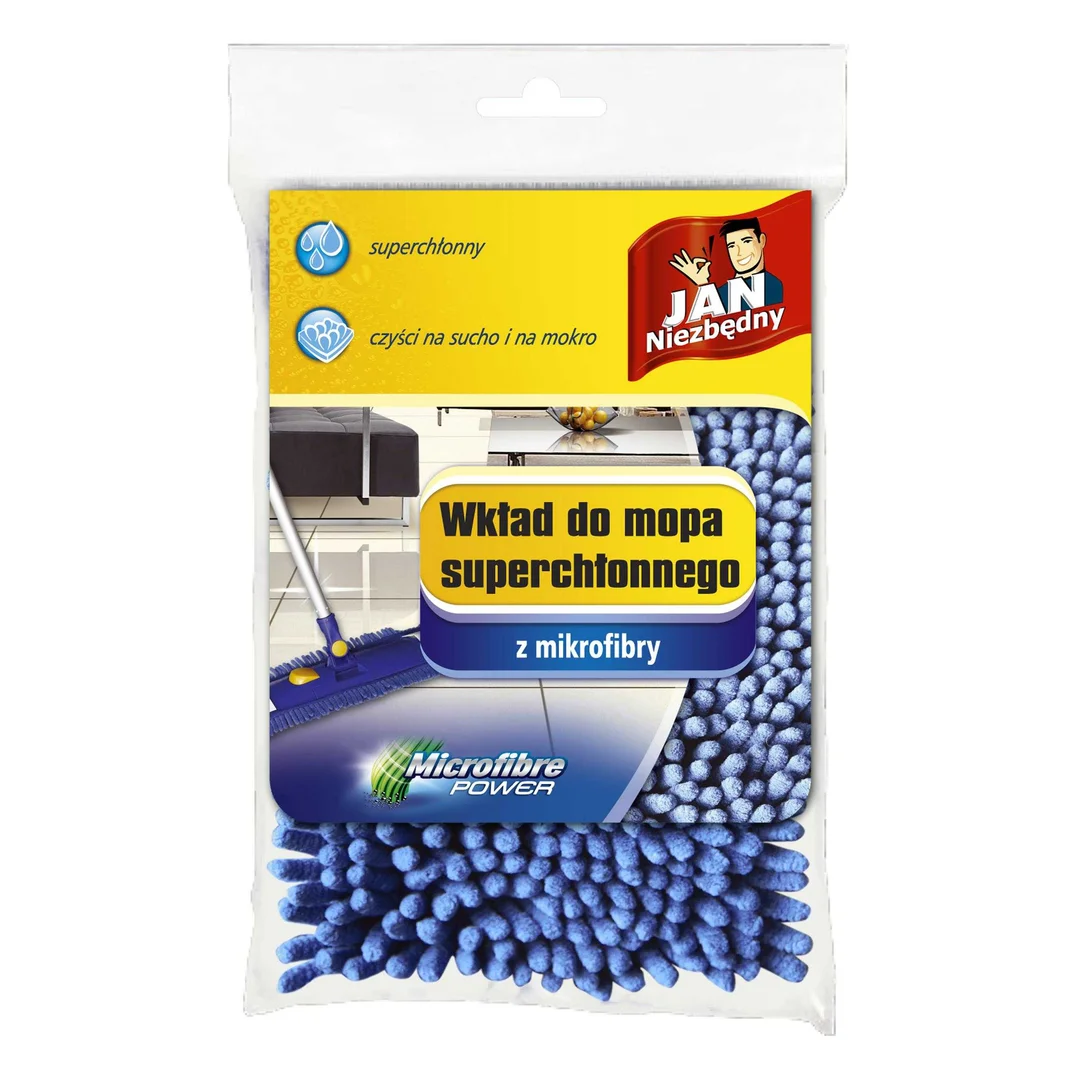 Mop płaski mikrofibra granatowy zapas JN