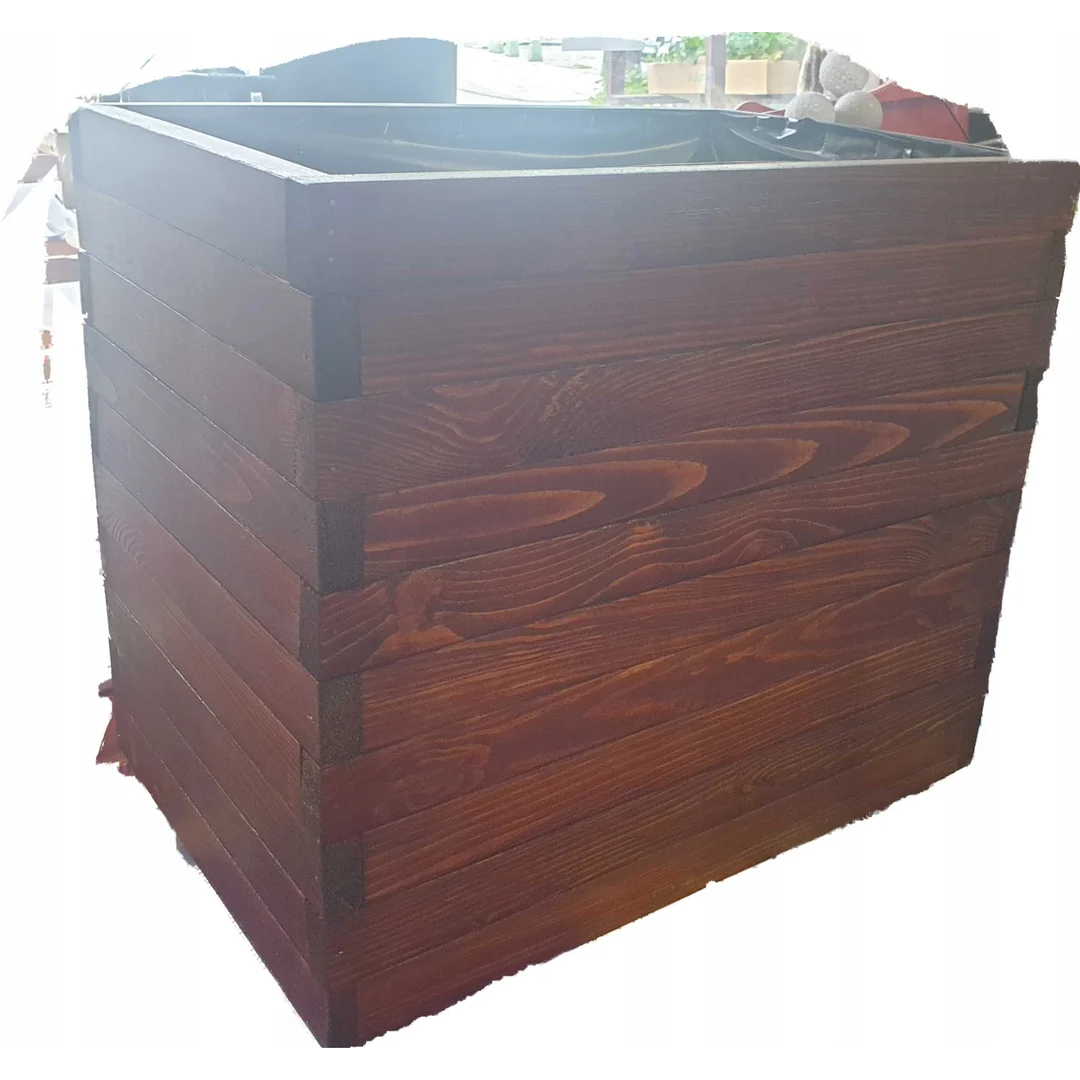 Osłonka EKO drewniana 50x50x40 DĄB Burgundzki