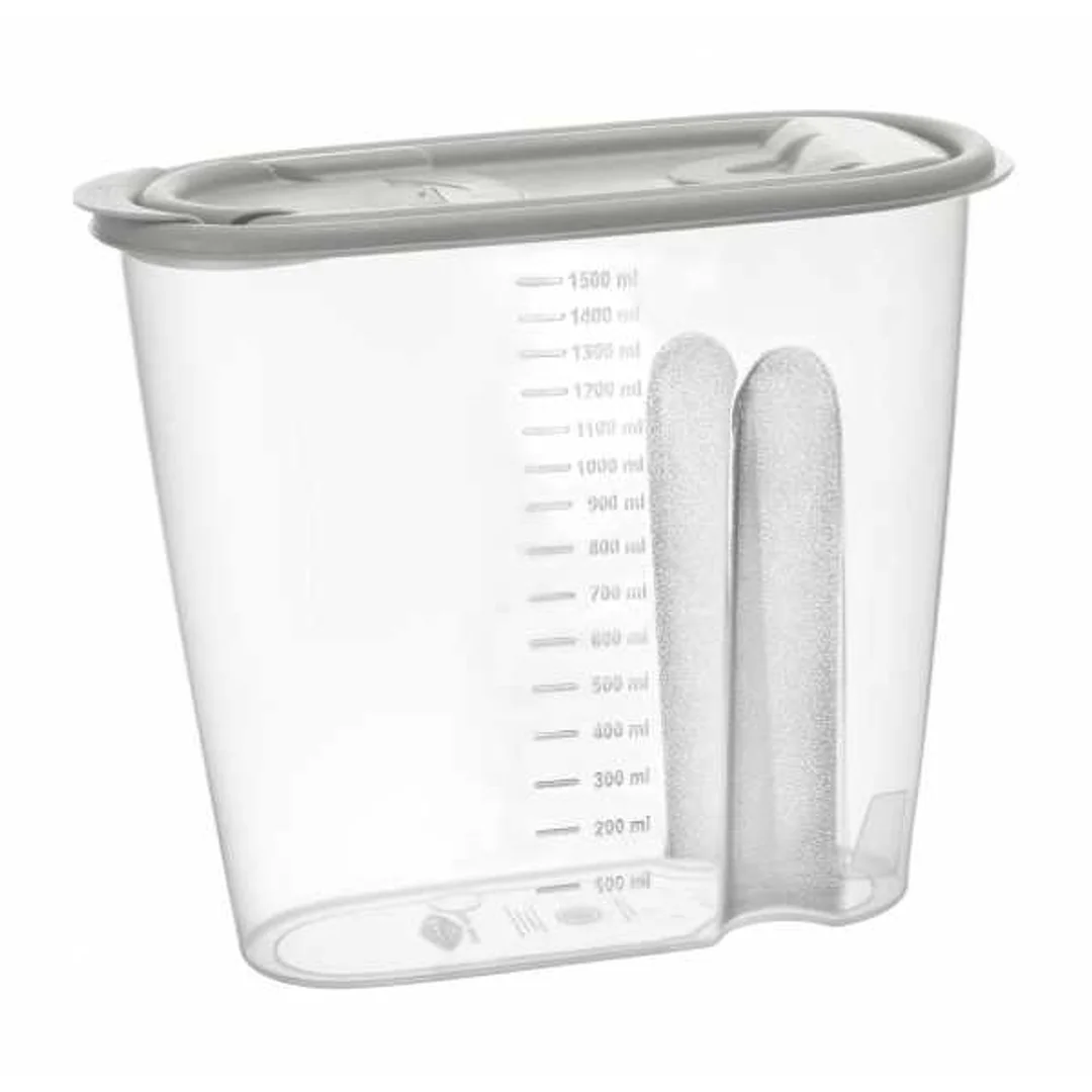Pojemnik na artykuły sypkie 1,5l Molly, szary 9563