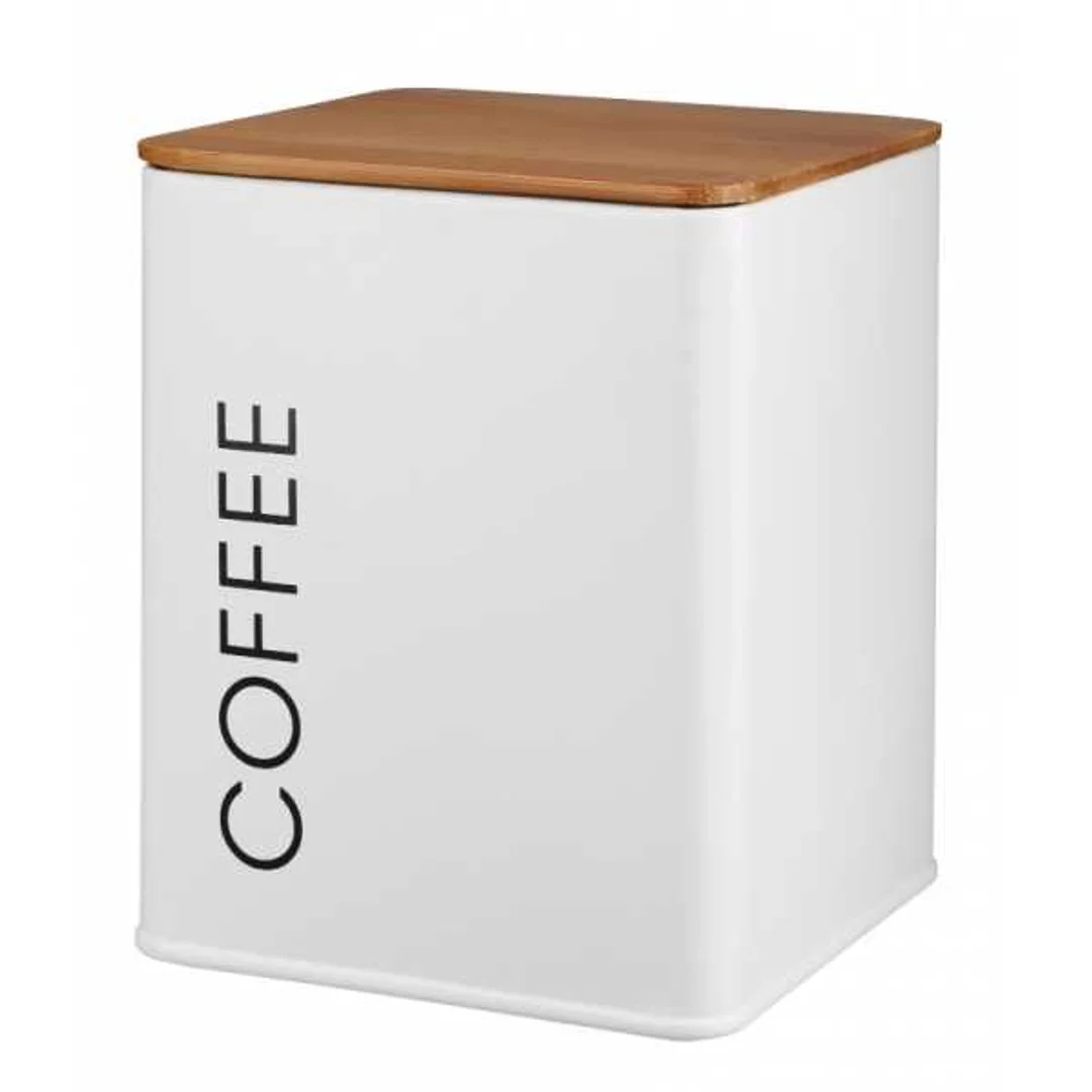 Pojemnik spożywczy kwadratowy Alcano Coffee, biały