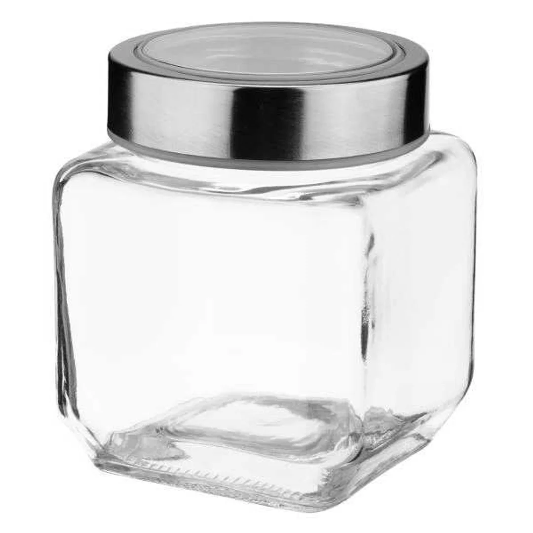 Pojemnik szklany na artykuły spożywcze Rubi 500ml biały