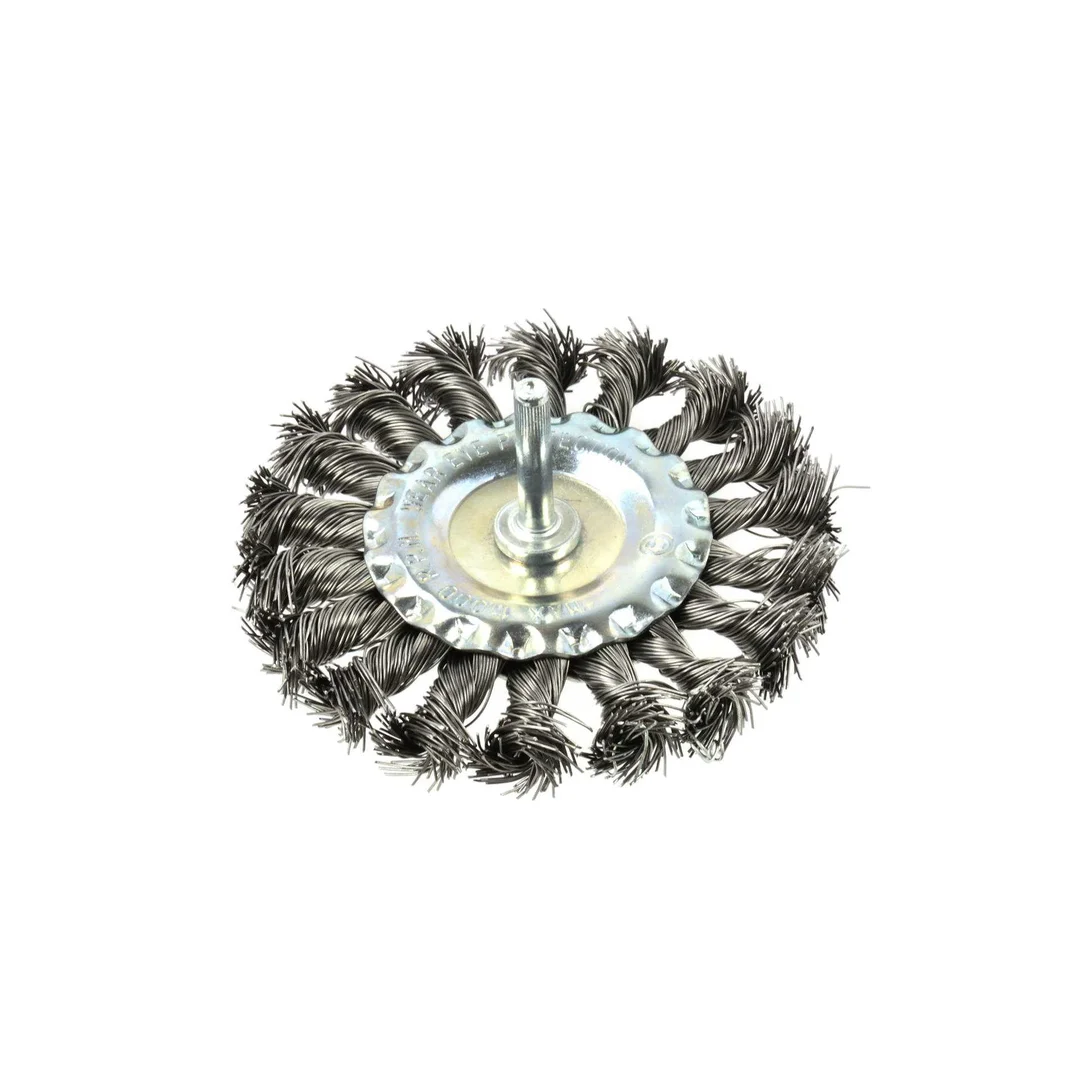 Szczotka druciana tarczowa pleciona na wiert.100mm (80) G00629
