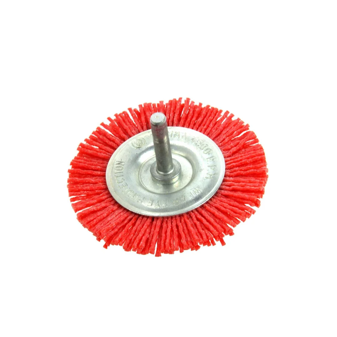 Szczotka druciana tarczowa trzpieniowa nylon 75mm (10/100) G00638
