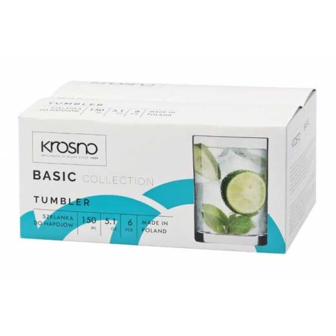 Szklanka Basic gładka 150ml, 6szt.
