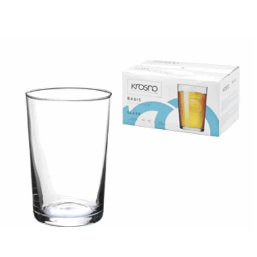 SZKLANKA BASIC SKOŚNA 250ml KPL 6szt