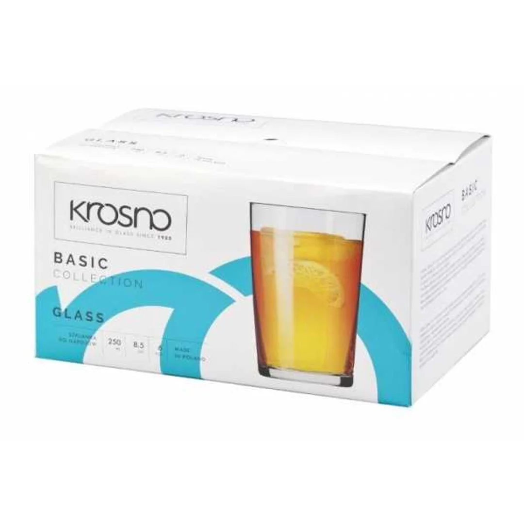Szklanka Basic skośna 250ml, kpl. 6szt.
