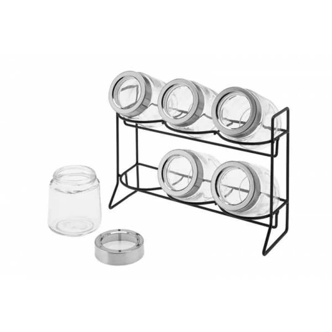 Zestaw pojemników do przypraw RUBI 6x140ml