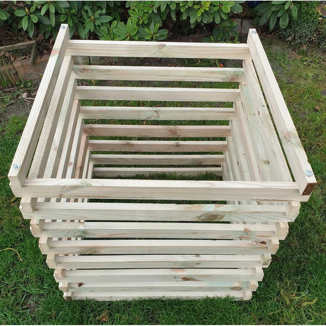 Kompostownik EKO drewniany 450 L 75 x 75 x 80 — zdjęcie 2