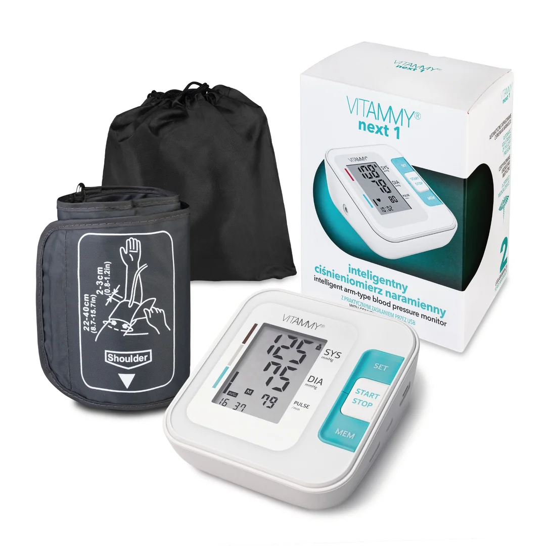 VITAMMY NEXT 1 + POWER MICRO Zestaw – ciśnieniomierz naramienny idealny do domu
