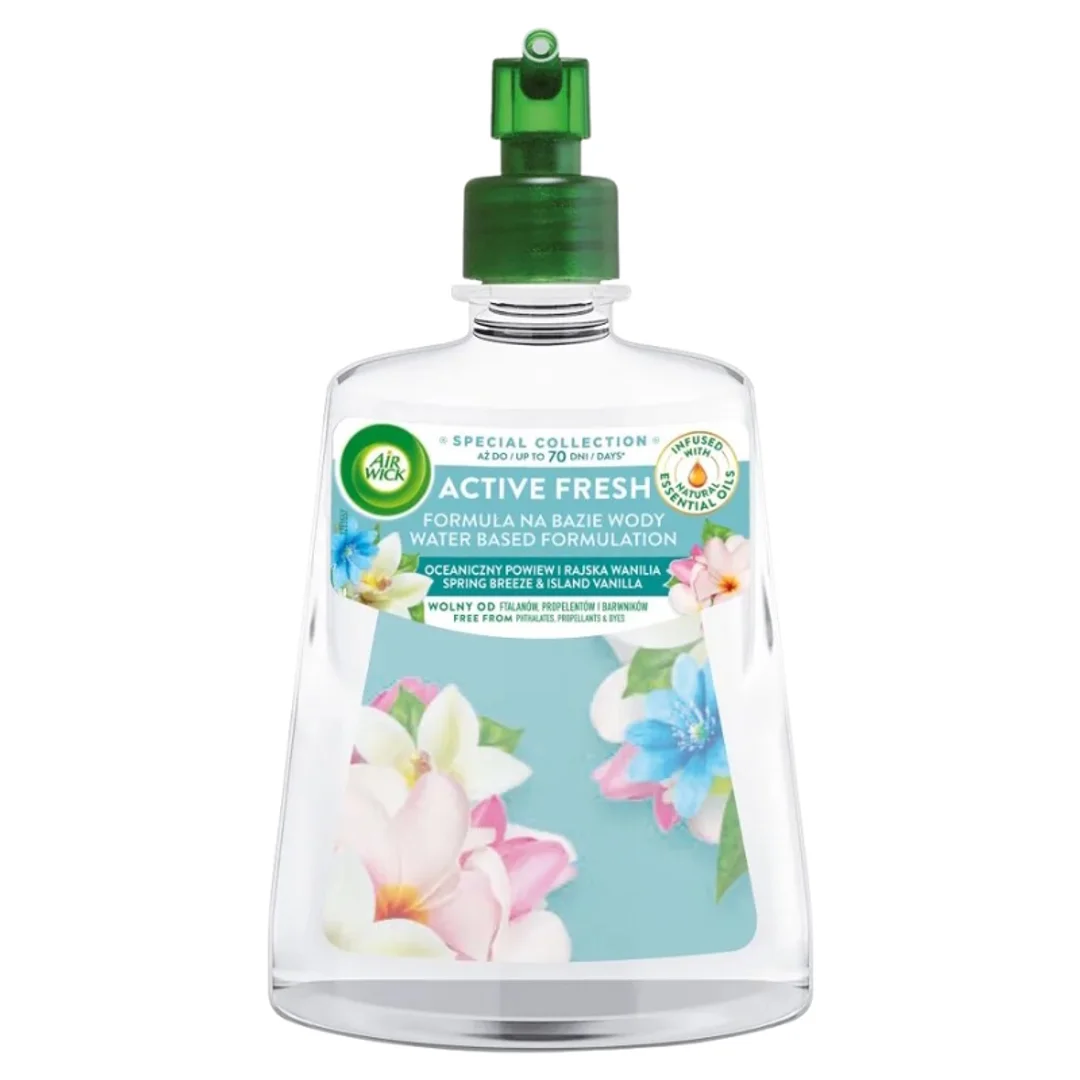 Air Wick Active Fresh - Wkład do automatycznego odświeżacza powietrza - Oceaniczny Powiew i Rajska Wanilia - 228 ml