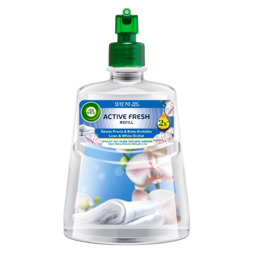 Air Wick Active Fresh – Wkład zapachowy Świeże Pranie i Biała Orchidea - 228 ml