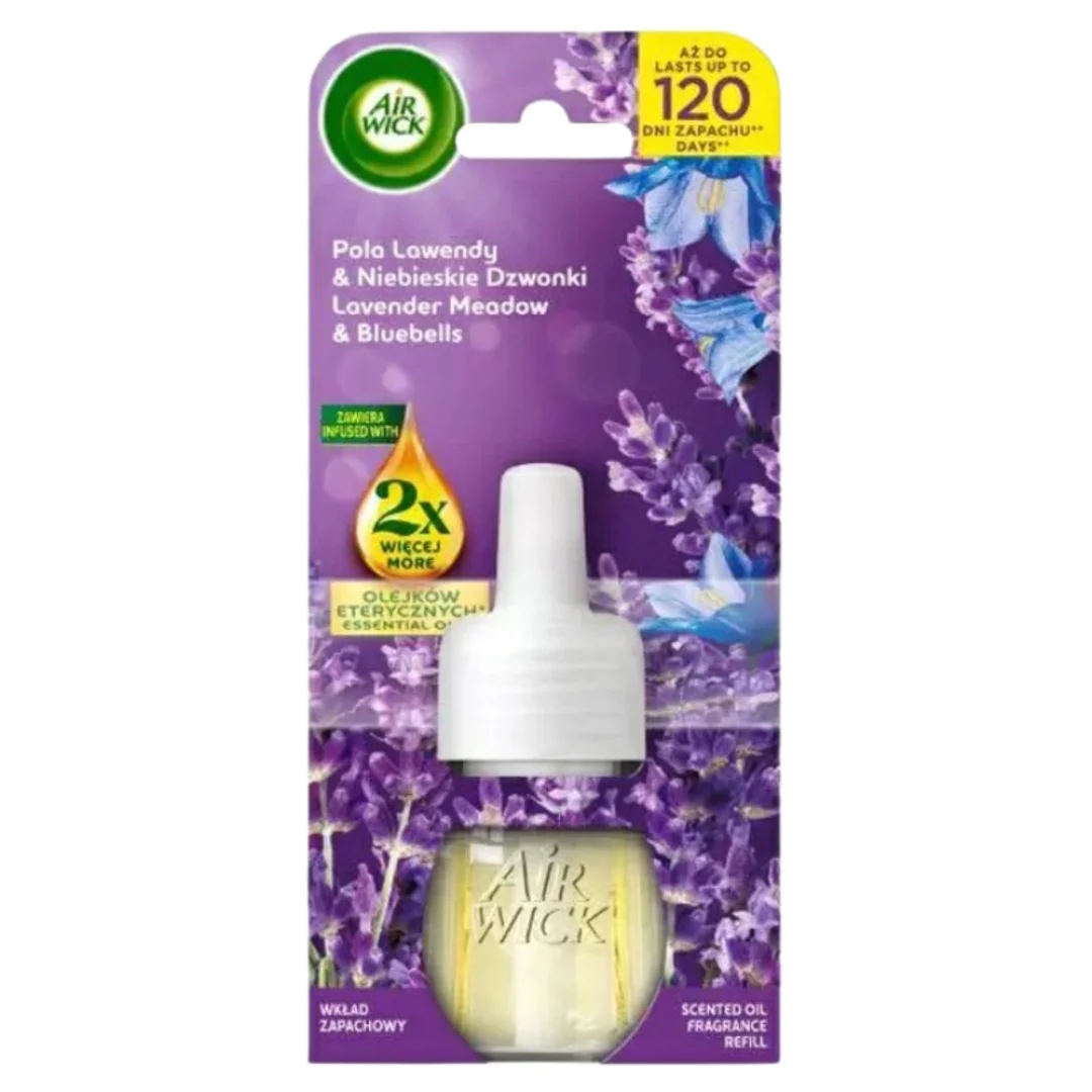 Air Wick Elektryczny Pola Lawendy & Niebieskie Dzwonki – Wkład do elektrycznego odświeżacza powietrza 19 ml