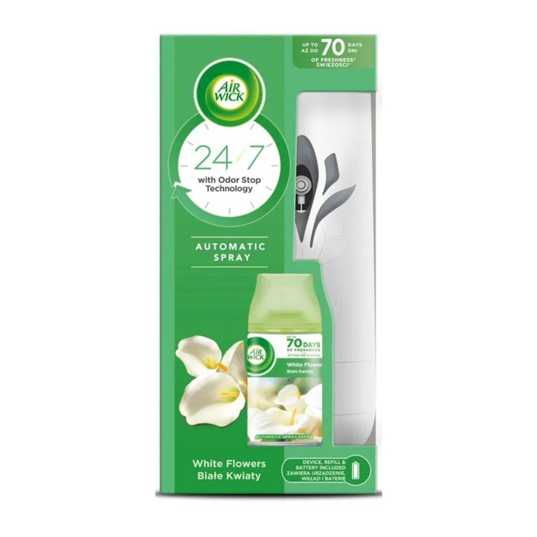 Air Wick Freshmatic – Automatyczny odświeżacz powietrza + wkład 250 ml - Białe Kwiaty