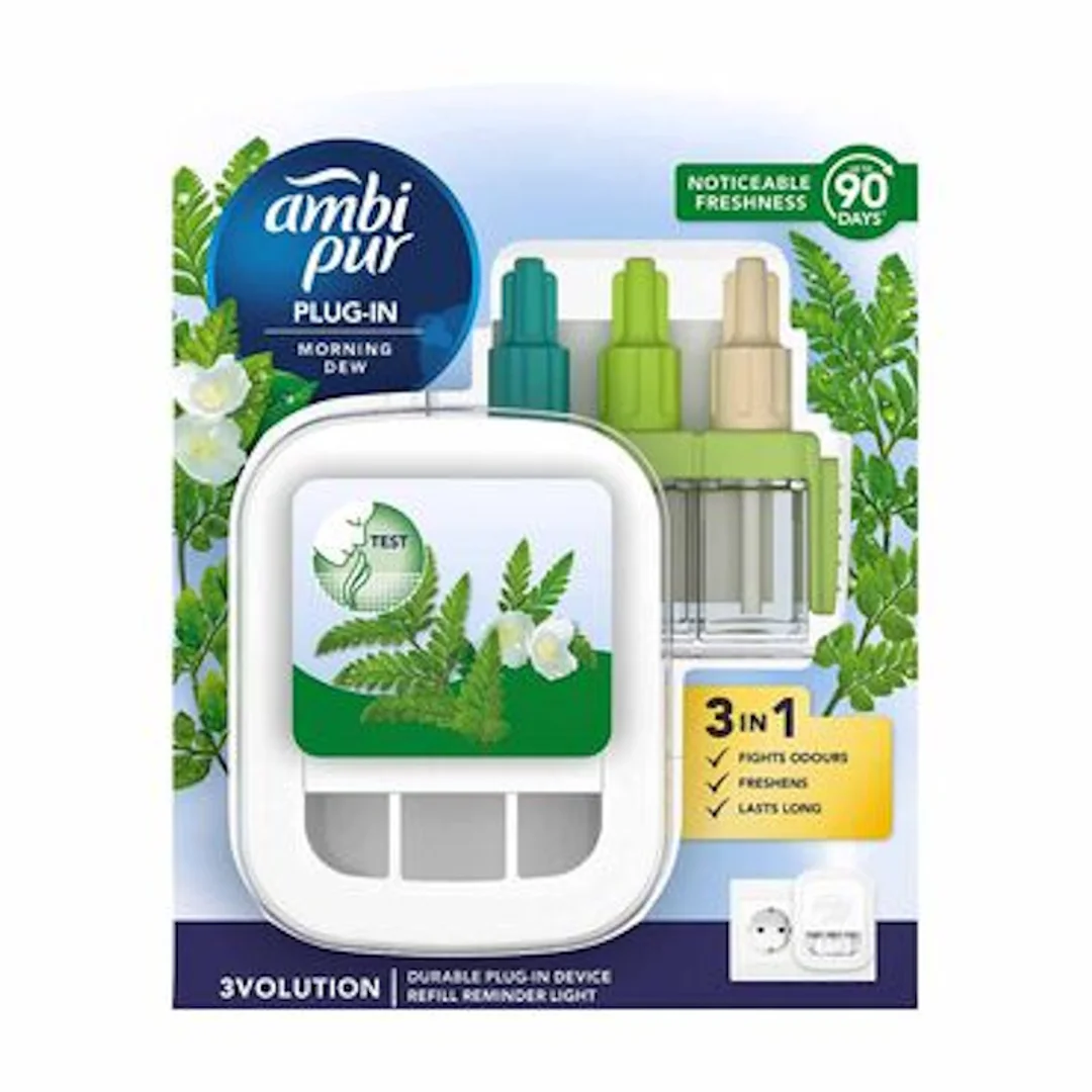 Ambi Pur 3Volution Morning Dew – Elektryczny odświeżacz powietrza z wkładem 20 ml