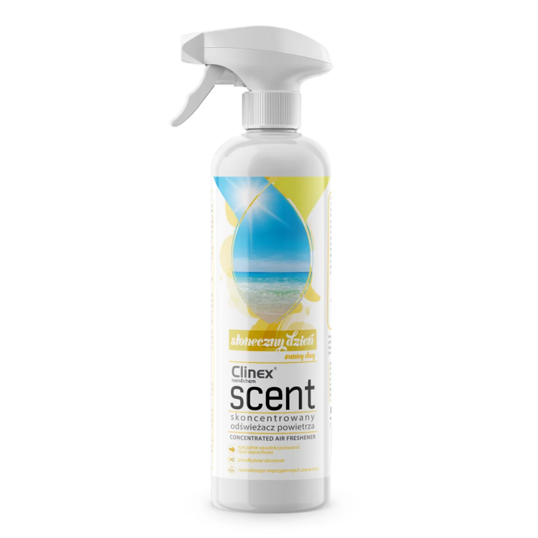 Clinex Scent - Wysoce skoncentrowany odświeżacz powietrza, Słoneczny Dzień - 500 ml