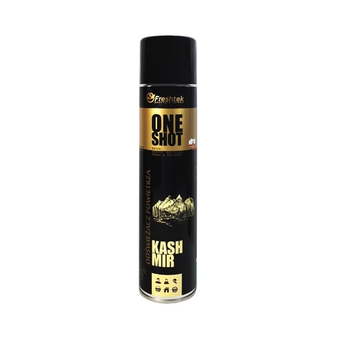 Freshtek One Shot – Odświeżacz powietrza i neutralizator zapachów Kashmir - 600 ml