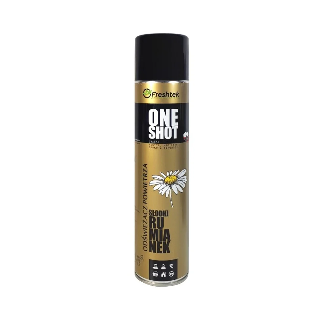 Freshtek One Shot – Odświeżacz powietrza i neutralizator zapachów słodki rumianek - 600 ml