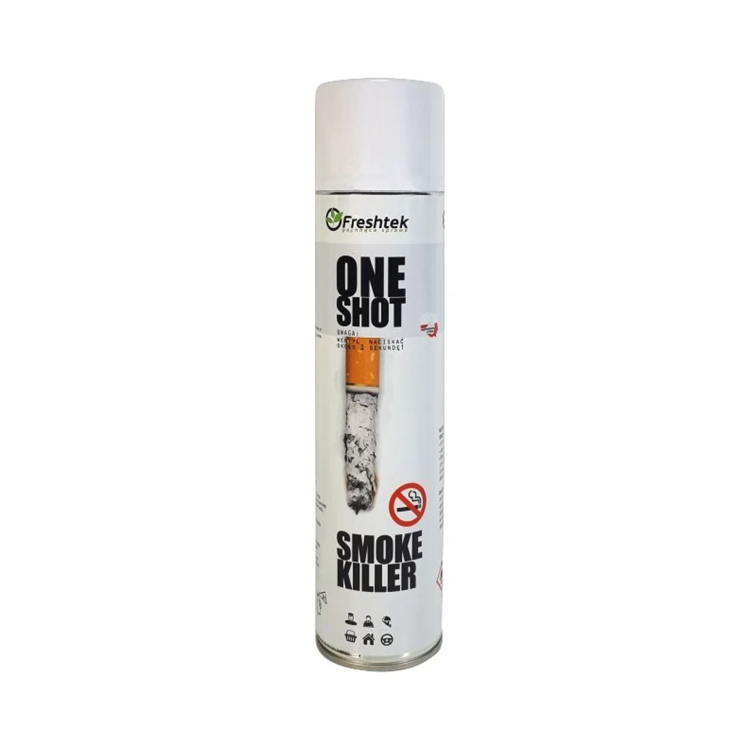 Freshtek One Shot – Odświeżacz powietrza i neutralizator zapachów Smoke Killer - 600 ml