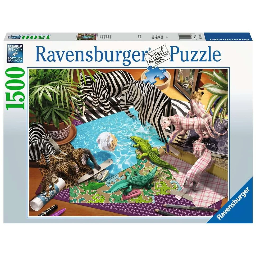 Ravensburger - Puzzle 2D 1500 elementów: Przygoda z origami