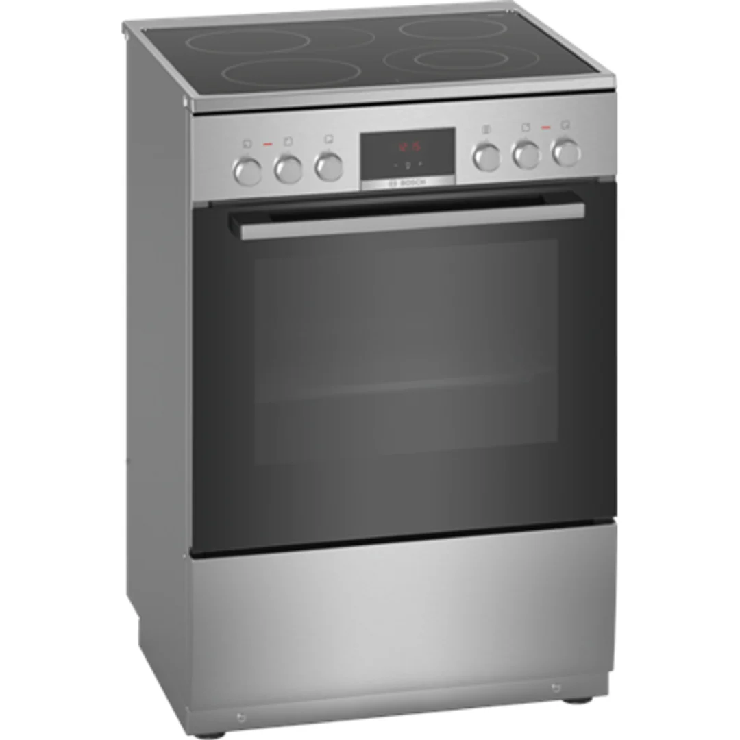 Bosch | Kuchenka | HKR39A250U | Typ płyty Vitroceramic | Typ piekarnika Electric | Stal szlachetna | Szerokość 60 cm | Elektroniczny zapłon | Grillowanie | LED | Głębokość 60 cm | 66 L