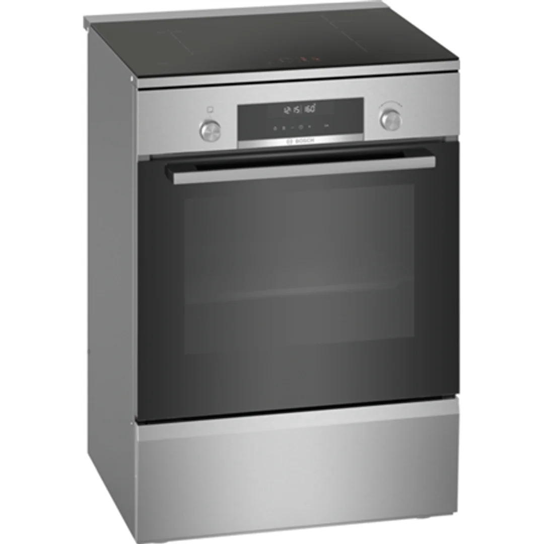 Bosch | Kuchenka | HLS79Y351U Seria 6 | Typ płyty indukcyjna | Typ piekarnika elektryczny | Stal szlachetna | Szerokość 60 cm | Grillowanie | LCD | Głębokość 60 cm | 63 L