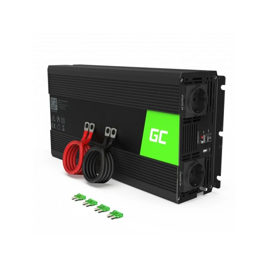 Green Cell przetwornica INV21 24V-230V 3000W/6000W czysta sinusoida
