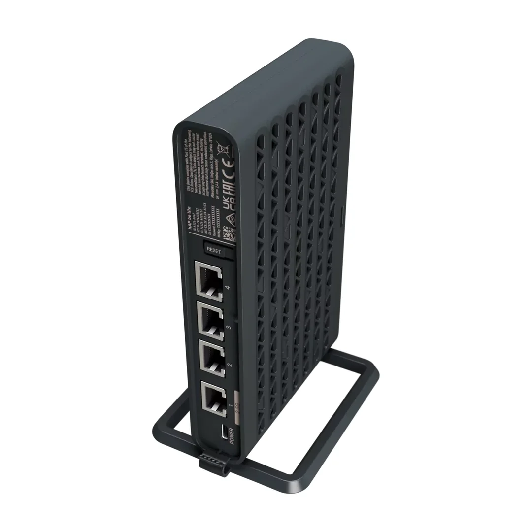 MikroTik hAP be lite | 802.11ax | 10/100/1000 Mbit/s | 3 porty Ethernet LAN (RJ-45) | Obsługa sieci typu mesh: Nie | MU-MIMO: Nie | Brak mobilnego dostępu szerokopasmowego | 1